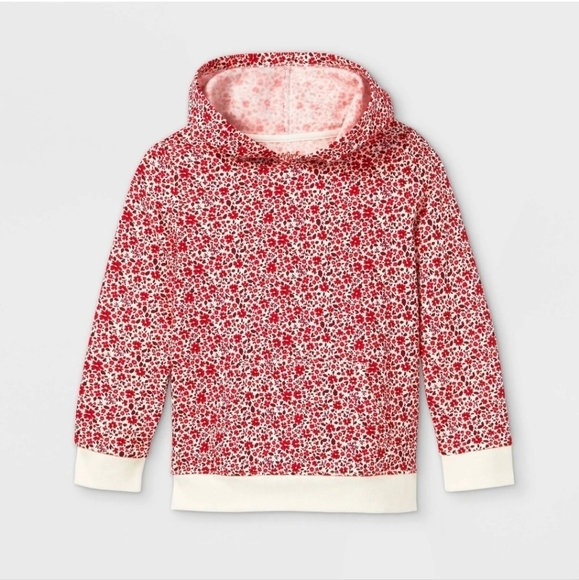 Cat & Jack Floral Hoodie Sweatshirt - Picture 2 of 9